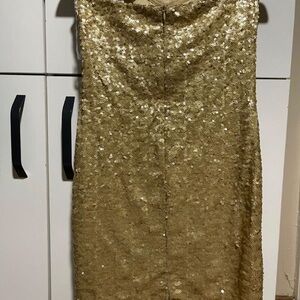 Zara Beige Sequin Dress